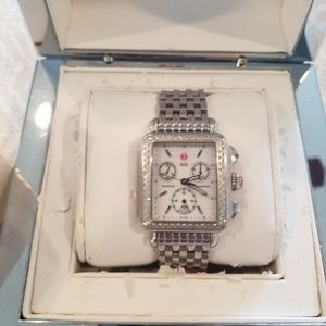 Michele "deco" watch diamond face